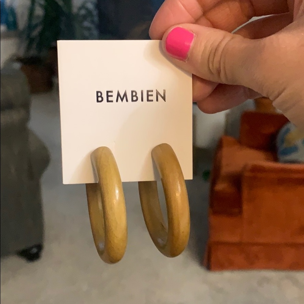Bembiem Wood Hoop Earrings